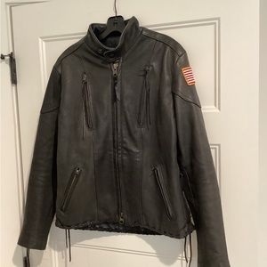 Leather Motorcycle Jacket Women Size 8-10
